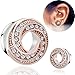 Kokoma Crystal Ear Plugs (Rose Gold-10mm(00G))