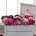 PARTY JOY Artificial Silk Hydrangea Flower Heads Fabric Floral DIY For Wedding Home Flower Wall Decor,Pack of 10 (Vintage Pink)