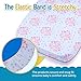 Bassinet Sheets for Baby Girl, 3 Pack Jersey Cotton Cradle Fitted Sheets, Baby Bedding Sheet Set for Rectangle, Oval, or Hourglass Bassinet Mattress