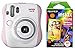 Fujifilm Instax Mini 26 + Rainbow Film Bundle - Pink/White