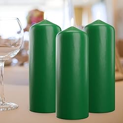 Cone Top Pillar Candles by Bask - Set of 6-3" x