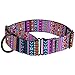 CollarDirect Martingale Collars for Dogs Heavy Duty Tribal Pattern Adjustable Soft Safety Training Nylon Wide Pet Collar Medium Large (Pattern 2, L, Neck Size 15