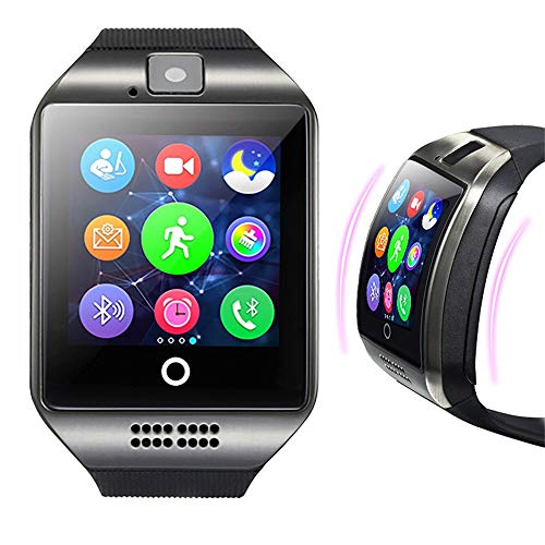 Lisin Q18 Bluetooth Smart Watch GSM Camera TF Card Phone Wrist Watch for Android (Black)