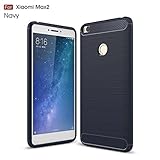 Xiaomi Mi Max2 Case,Ultra Light Carbon Fiber Armor ShockProof Brushed Silicone Grip Case For Xiaomi Mi Max 2 / Mi Max2 ( Color : Navy )