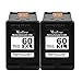 Valuetoner Remanufactured Ink Cartridge Replacement for Hewlett Packard HP 60XL High Yield CC641WN (2 Black) 2 Pack