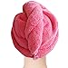 DEARYHOME 1 Pack Microfiber Hair Drying Towel Ultra Absorbent Soft Hair Turban Wrap for Curly & Long Hair, Blue