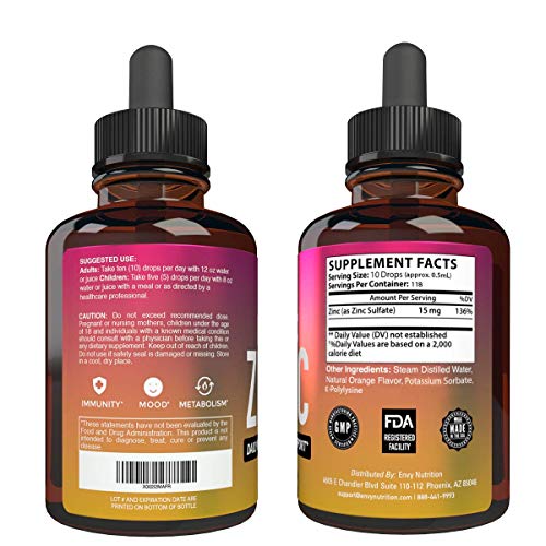 Ionic Zinc Liquid Supplement Daily Mineral Support Immunity