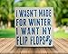 Barnyard Designs Wooden Summer Beach House Box Sign, Motivational Desk Decorations for Women Office, Bathroom Shelf Decor, Inspirational Desk Decor, 8x12 (Flip Flops)