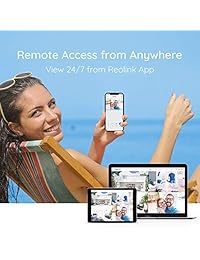 Reolink 4 MP 8 canales, sistema de videovigilancia PoE, 4 1440P PoE cámaras IP con cable para exteriores, sistema de seguridad NVR de 8 canales con disco duro de 2 TB para 7 24 grabaciones RLK8-410B4