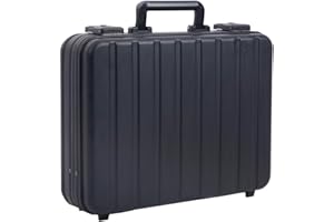 urecimy Aluminum Money Briefcase for Cash Metal Case for Men Business Attache Hardside Case Combination TSA Locks with Foam