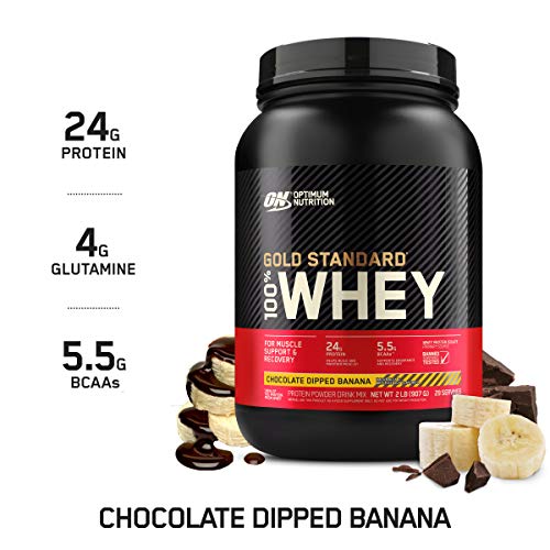 OPTIMUM NUTRITION Gold Standard 100% Whey Protein Powder, Chocolate Dipped Banana 2 Pound (Packaging May Vary)