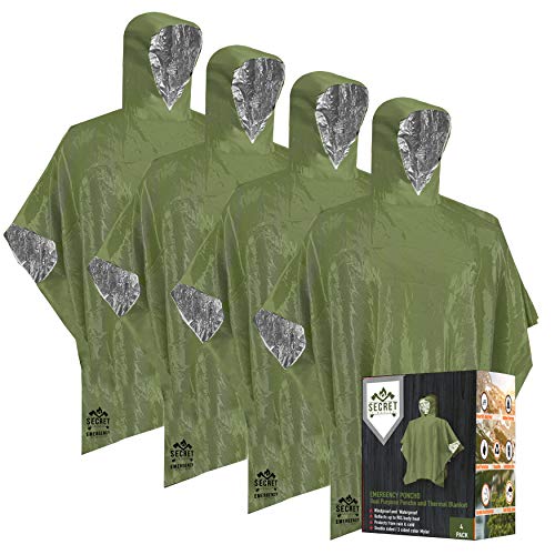 thumbnail image 2 of 4-Pack Emergency Rain Ponchos - Waterproof & Windproof | Reusable Poncho Blanket For Survival & Outdoor 2 of 10