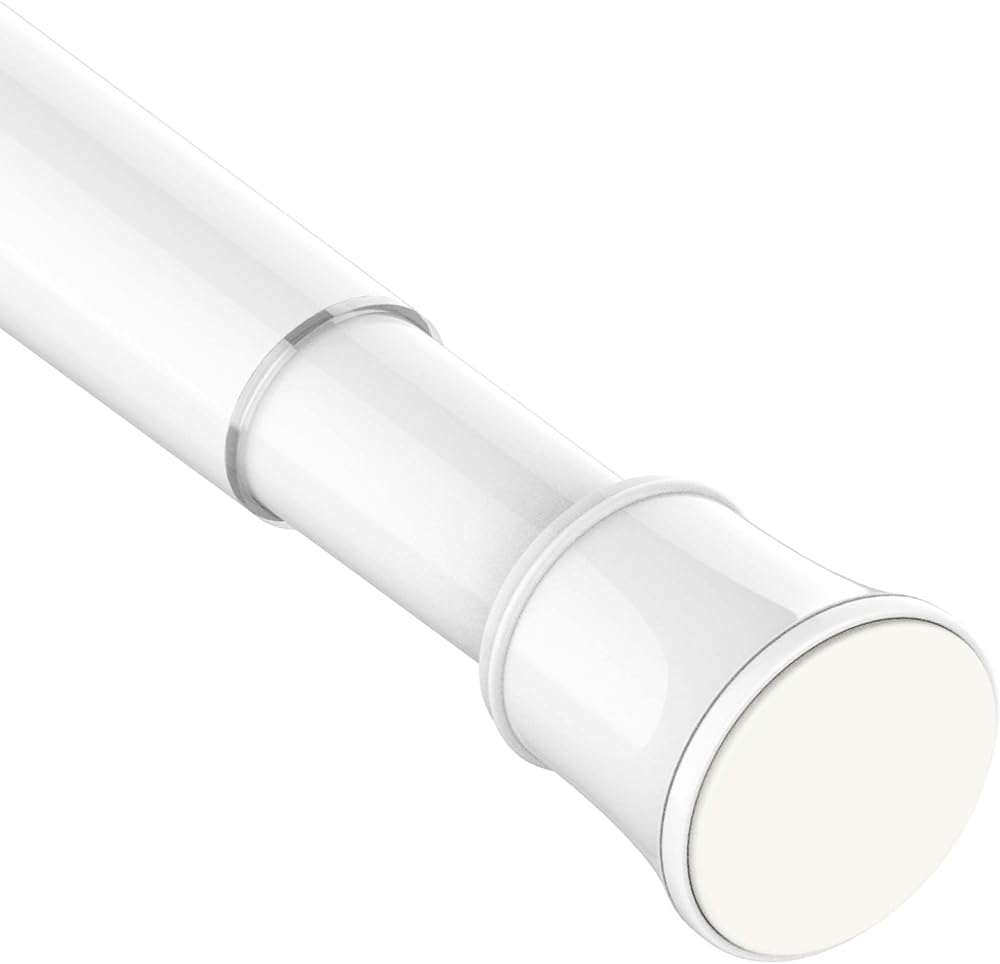 Venwemong Extendable Curtain Pole 69-90 cm White Telescopic Rod