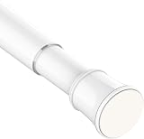 Venwemong Extendable Curtain Pole 69-90 cm White Telescopic Rod