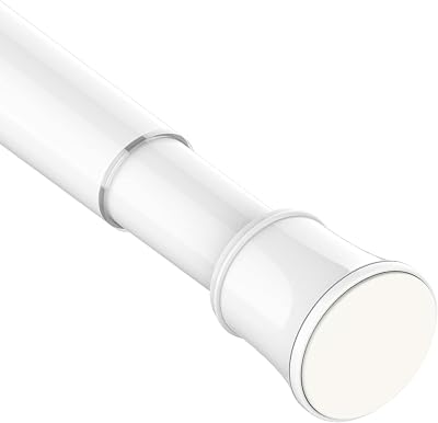 Venwemong Extendable Curtain Pole 69-90 cm White Telescopic Rod