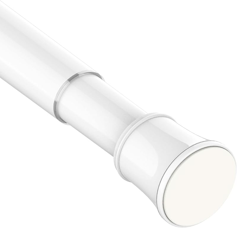 Venwemong Extendable Curtain Pole 69-90 cm White Telescopic Rod