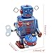 Fang sky Retro Clockwork Wind Up Metal Walking Robot Toy Vintage Collectible Kids Gift