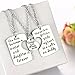 3PCs/Set Father Mother Girl I Love U Charm Pendant Keyring Keychain Jewelry Gifts for Daughter Daddy Mom (3PCs Necklace)