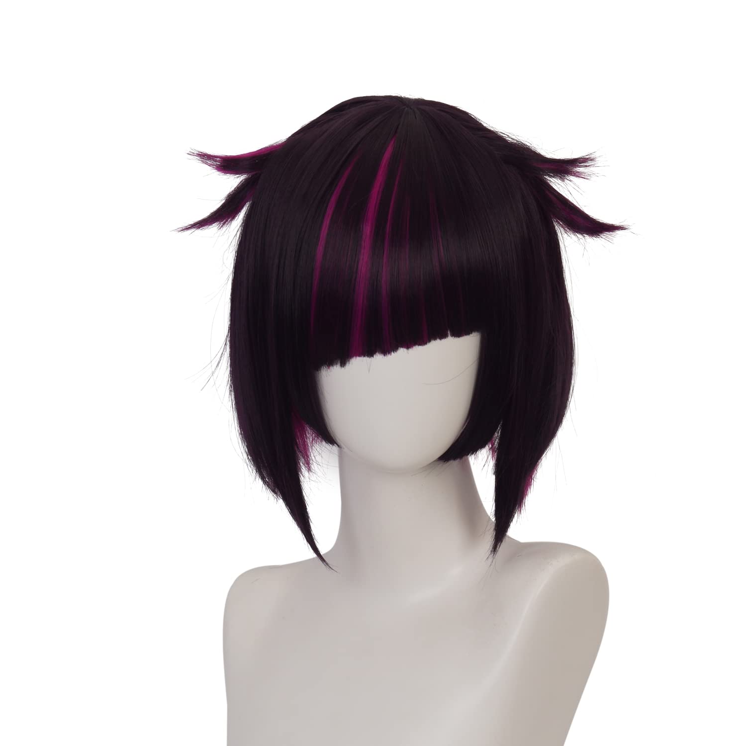 Unisex Adult Vanrouge Cosplay Wig Brown Mixed Red Gradient Heat Resistan Synthetic Fiber Hairs for Halloween Cos Anime Party Replacement Wigs