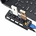 ONCHOICE 4 Ports USB 3.0 Hub Network with On/Off Switch High Super Speed Adapter with Cable and Power Plug for Laptop PC