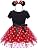 Robe Princesse Enfant IWEMEK - Tutu à Pois, Noeud Papillon, Taille 1-6 Ans - Fête, Noël, Déguisement
