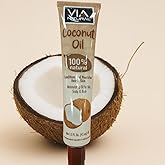VIA Natural Coconut Oil – 100% Natural Moisturizing Oil for Hair, Scalp, Face & Body – Deep Nourishment 1.5oz Each, 1 pack