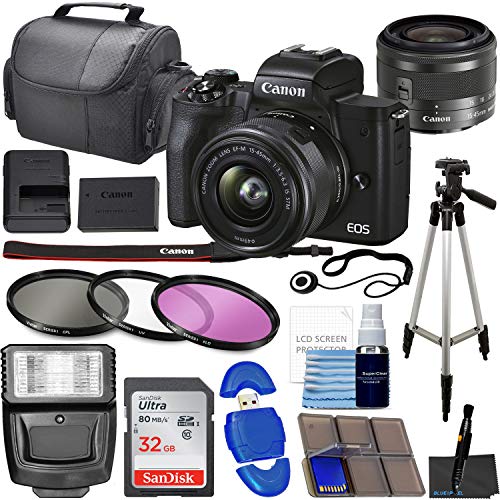 Canon EOS M50 Mark II Mirrorless Digital Camera with 15-45mm Lens