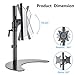 Gibbon Mounts Single Monitor Desk Mount, Free-Standing 75x75 or 100x100 VESA Mount Riser with Steel Base, Tilt, Swivel, Rotation, Height Adjustable,Full Motion