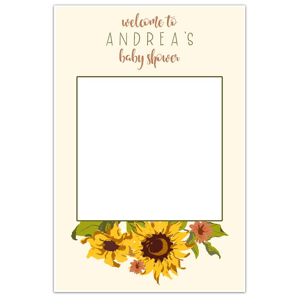 Stationery Party Supplies Classic Sunflower Baby Shower Personalized Selfie Framed Poster Handmade Products