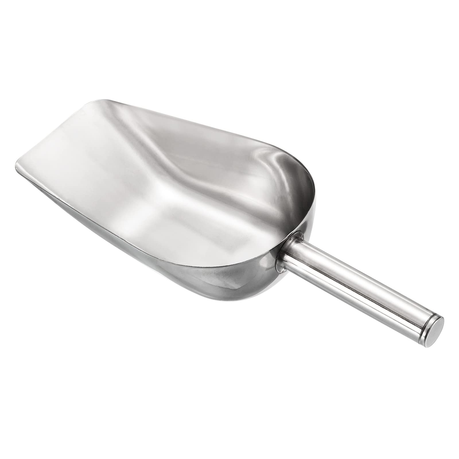PATIKIL Ice Scoop, Stainless Steel 11.4x3.3 Small Ice Maker Utility Shovel for Kitchen Bar Party, Silver