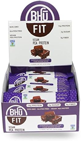 BHU Foods Vegan BHU Fit Bar Vegan Organic Pea Protein (Fudge Brownie)