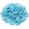 100 Pcs 90 Degree Nylon Insulated Female Push On Wire Terminal Quick Connector Wiring Spade Connector 16-14 AWG