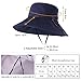 Womens Sun UV Protection Hats Cap Wide Brim Summer Garden Shade Hat Crushable Black Hat