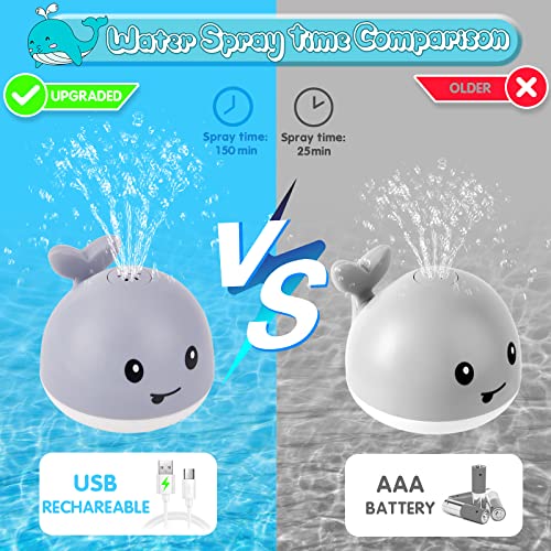 Baby Bath Toys, Rechargeable Whale Automatic Spray Water Bath Toy