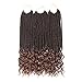 Senegal Twist Curly Goddess Crochet Hair Synthetic Hair Extension Senegalese Twist Hair Crochet Braids 18inch 6Packs 30Strands/Pack (18inch, T1B/30)