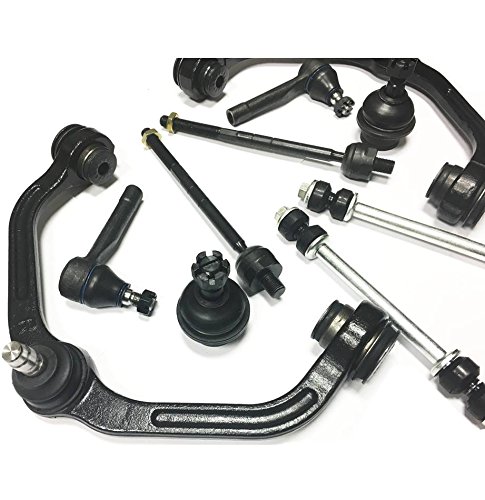PartsW 10 Piece Suspension Kit for Ford Ranger & Mazda B2300 B2500 B3000 B4000 Upper Control Arms, Lower Ball Joint, Outer & Inner Tie Rod Ends and Sway Bar Links