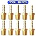 TAILONZ PNEUMATIC Brass Hose Barb Fitting -1/4 Inch Barb to 1/4 Inch Male NPT Adapter（Pack of 10）
