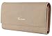Travelambo Womens Wallet Faux Leather RFID Blocking Purse Credit Card Clutch Holder Case (Light apricot)