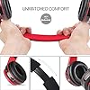 IULONEE-Wireless-Bluetooth-Headphones-Over-Ear-Hi-Fi-Deep-Bass-Headset-Lightweight-Soft-protein-Earmuffs-Foldable-Headset-8-Hrs-Playtime-with-Headphones-Mic-Wired-and-Wireless-Mode-Black-Red IULONEE Wireless Bluetooth Headphones Over Ear Hi-Fi Deep Bass Headset Lightweight Soft protein Earmuffs- Foldable…