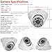 ANRAN HD 1200TVL 48 IR-LEDs High Resolution NTSC CCTV Camera Home Security Day/Night Waterproof Infrared IR Night Vision Outdoor/Indoor Wide Angel 3.6mm Lens Dome Surveillance Home Video System