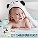 Cute Panda Bamboo Hooded Baby Towel with Ears – More Absorbent Than Cotton & Hypoallergenic- Ultra Soft - Our Large Bath Towels are a Great Baby Shower Gift for Boy or Girl Infants & Toddlers