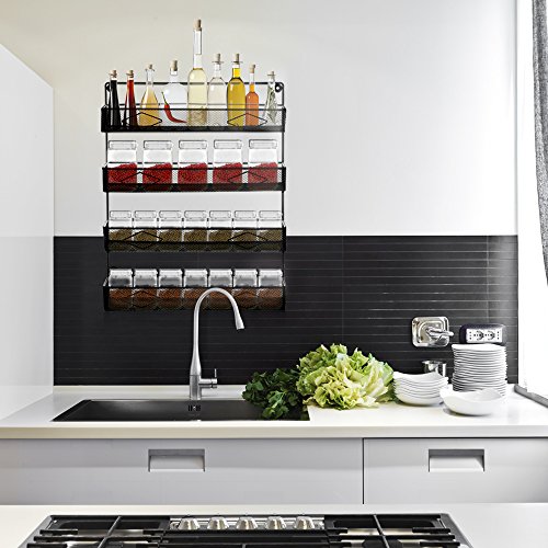 OAKOME 4 Tier Spice Rack Large Wall Mounted Spice Racks Organizer