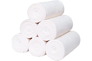 SeaBeauty Fleece Throw Blankets Lightweight Warm Soft Cozy Pet-Friendly Bulk Fleece Throw Blanket Kids Solid for Home Bed, Sofa，Office,Gifts, Couch (Pack of 6-50 x 60 inch，White)