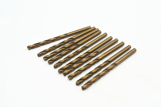 Generic Roasted treated HSS-Co Twist Drill Bits 4.7mm Bit Dia. for Stainless Steels Pack of 10