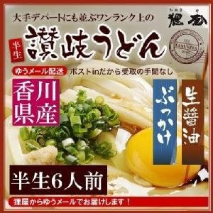 Amazon 狸屋 宗家金毘羅饂飩狸屋の 半生讃岐うどんセット 香川県産 6人前 ぶっかけ 生醤油 狸屋 うどん 通販
