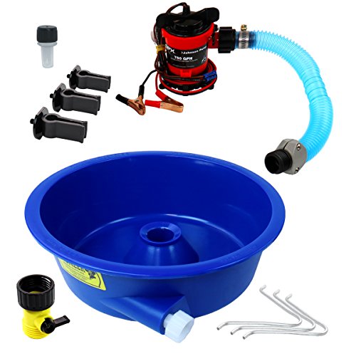 Blue Bowl Concentrator Kit with Pump, Leg Levelers, Vial - Gold Mining Equipment