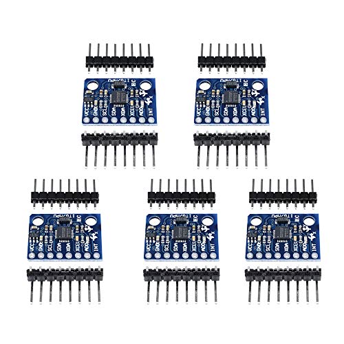Aideepen 5PCS MPU6050 GY-521 MPU-6050 3 Axis Accelerometer Gyroscope Sensor 6 DOF 16 Bit AD Converter Data Output for Arduino