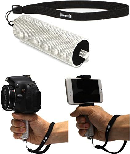 Dhana Style Mini 1/4 Inch Screw Video and Photo Stabilization Device/Alminium Handheld Holder Grip for Gopro Hero All Versions, Digital Camera and Smartphones with 1/4" Tripod Hole Type:MHG (Silver)