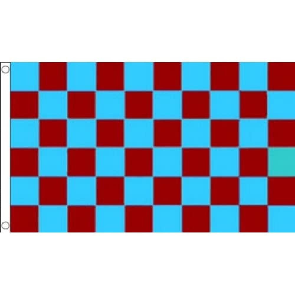 AZ FLAG - Claret And Blue Check Flag - 3x5 Ft - 100D Polyester Checkered Racing Banner with Two Metal Grommets - Fade Resistant - Vivid Colors - 3' x 5' Feet - 150x90 Cm