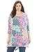 Roamans Women's Plus Size Side Slit Drape Tunic